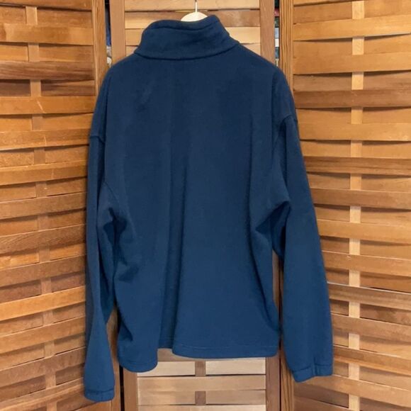 Columbia Blue Fleece Sweatshirt Women XXL Full Zipper Waist Cinch Polyester - Picture 2 of 9